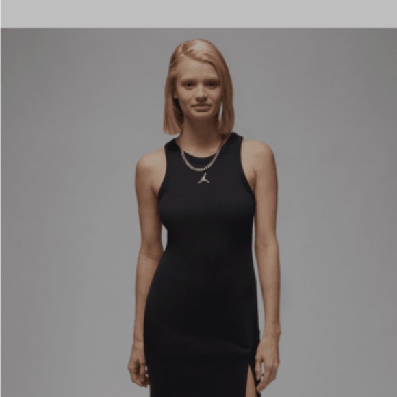Air Jordan Black Sleeveless Tank Dress with Jumpman Logo - Picture 10 of 10